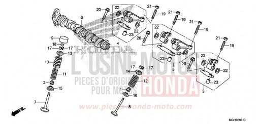 CAMSHAFT/VALVE (REAR) VFR1200XDC de 2012